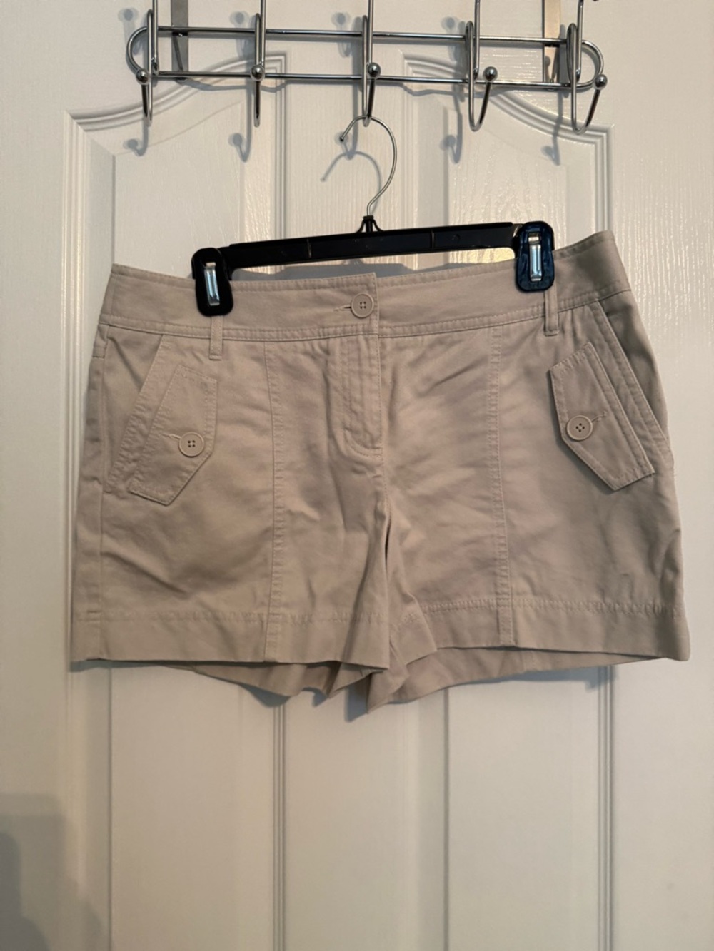 LOFT Beige Casual Pocket Bermuda Shorts